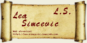 Lea Simčević vizit kartica